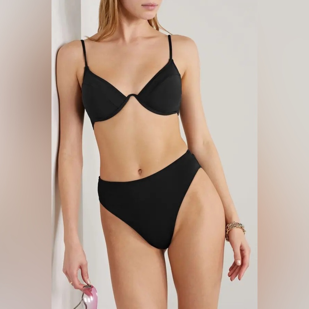 Good American Showoff Curve Underwire Bikini Top black size 2